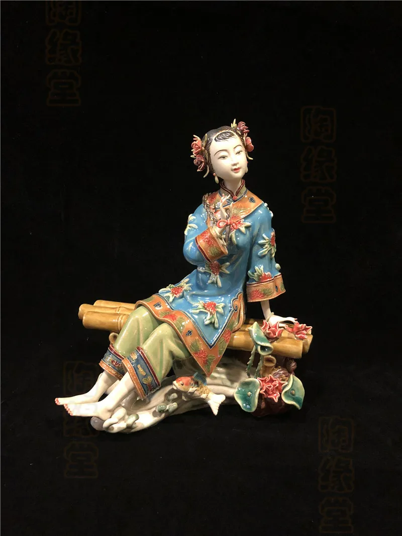 

Ceramic handicrafts Shiwan doll character Chinese style lady cute living room jewelry home simple creative ornament