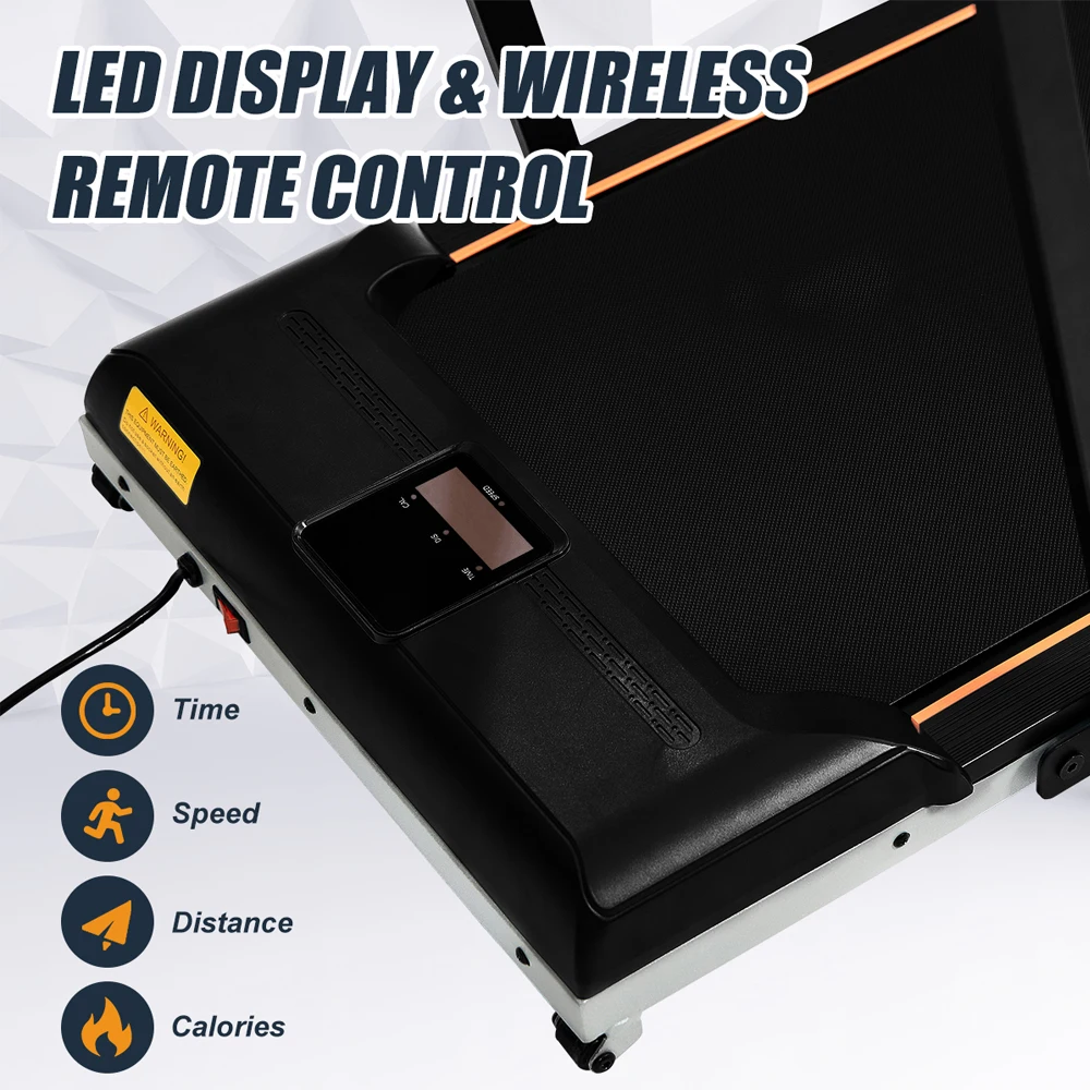 Wholesale Price 1.5HP LED Screen Foldable Movable Multi Control Walking Electric Treadmill