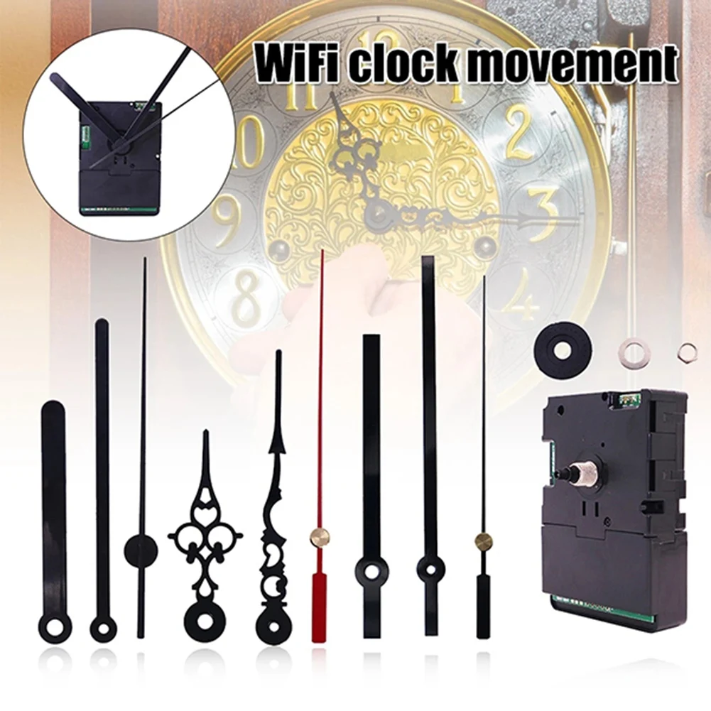 Kit de mouvement d'horloge WiFi intelligent bricolage, réglage automatique de l'heure, mouvement muet, décoration de la maison, accessoires d'horloge, 1 ensemble