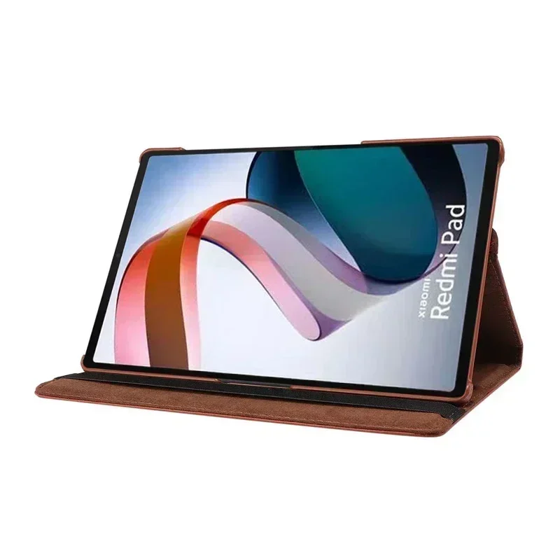 غطاء قرص من الجلد الصناعي ، دوار بدرجة ، حامل قلاب ، Xiaomi Mi Pad 5 ، 6 Pro ، 11 بوصة ، RedMi Pad SE ،