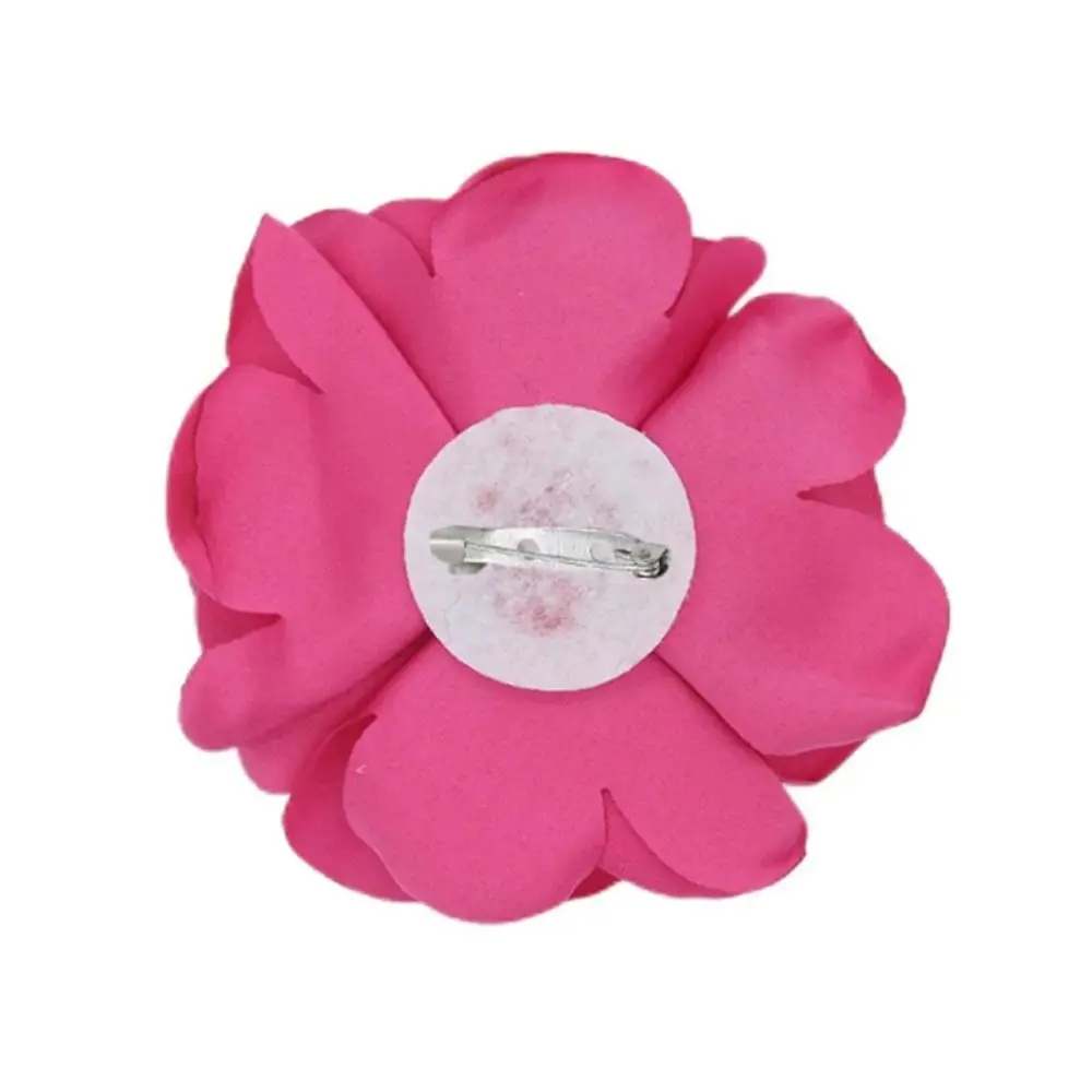 Broche florale vintage faite à la main, tissu de mode, grande fleur de rose, broche grill, épinglettes, insigne, bijoux de fête de mariage