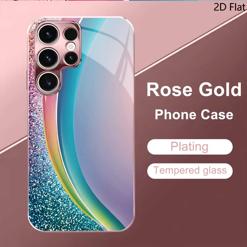 Light For Samsung Galaxy S24 S25 S26Ultra S23 S22 S21PLUSFE A55 A54 A52 A35 A15 Phone Cover Shockproof Protective Back Cover