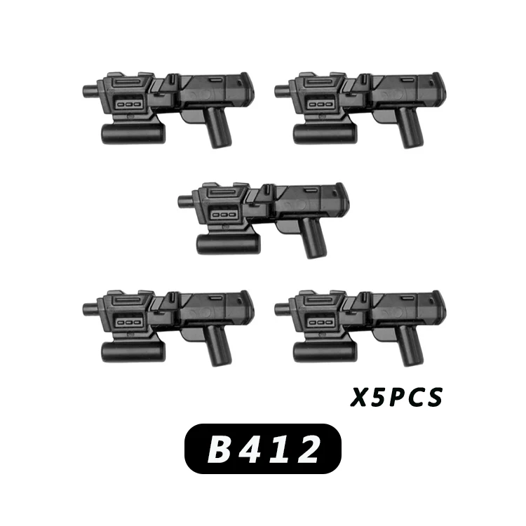 Koruit 5PCS  Star Space W Weapons For 4cm Mini Dolls Gun  Accessories  MOC Building Blocks Brick  Toys For Children