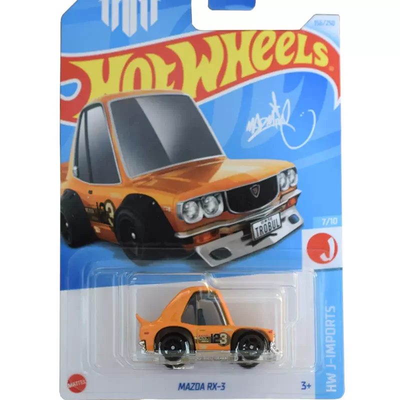 Hot Wheels-modelo de carro para meninos, escala 1/64, jipe, Chevy, veículo policial, pickup, Volvo, Mazda, rei, Kuda, brinquedos diecast, genuíno,