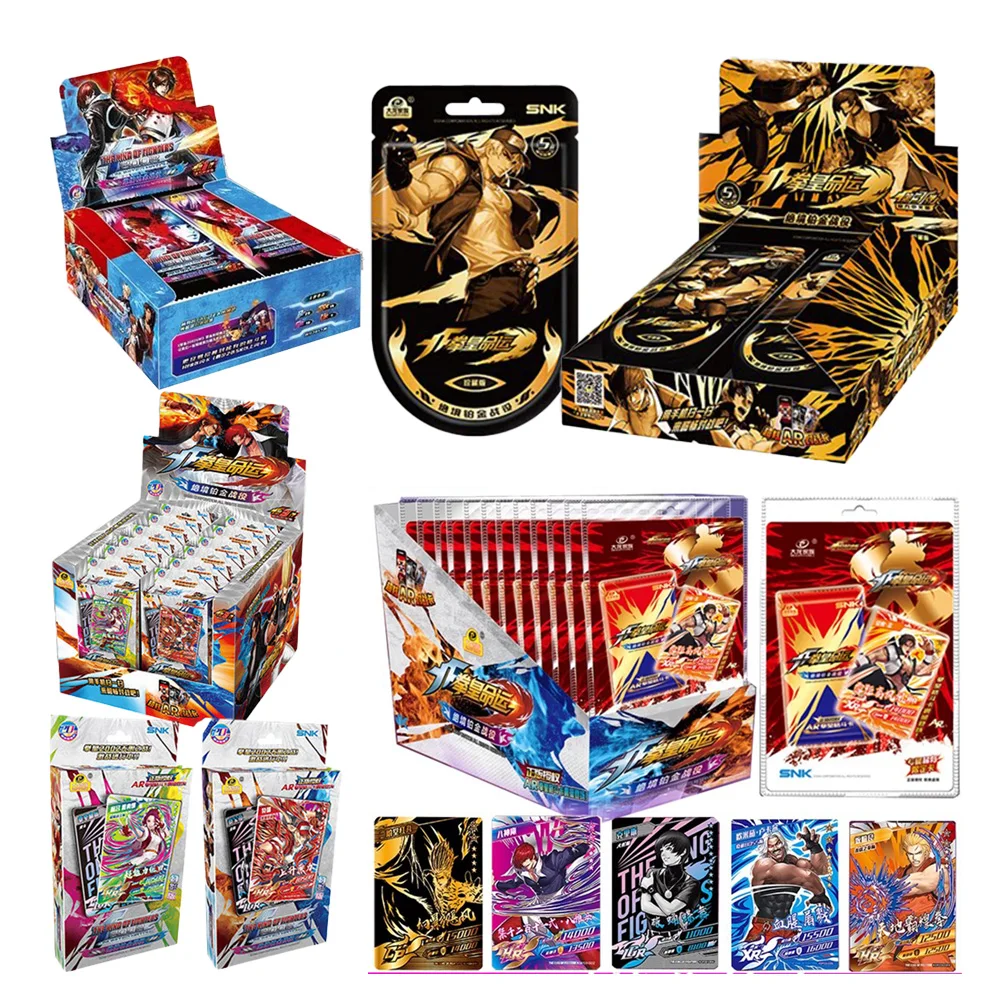 The King of Fighters Cards Rare AR Battle UR Gold Foil Collectible Cards Kyo Kusanagi Iori Yagami SSR Shiny Foil Cards Display