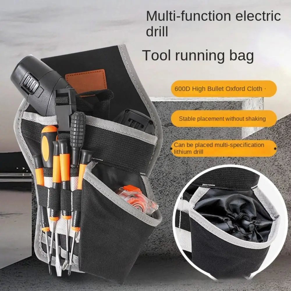 New Oxford Hand Drill Tool Box Black Large Capacity Tool Belt Pack Multi-functional Hardware Tools Bag