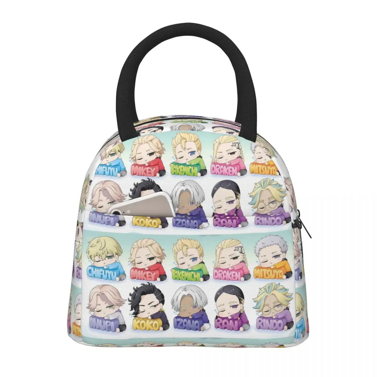 طوكيو المنتقمون أكياس الغداء معزول بينتو صندوق مقاوم للماء حقيبة الغداء قابلة لإعادة الاستخدام نزهة أكياس حقيبة حرارية للمرأة الأطفال مكتب