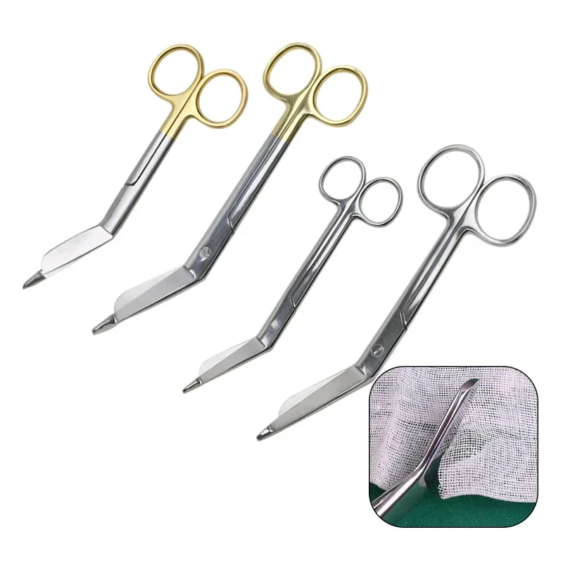 GREATLH Gauze Bandage Scissors Nursing Scissors Golden Handle Plastic Surgery Tool Orthopedic Instrument pet