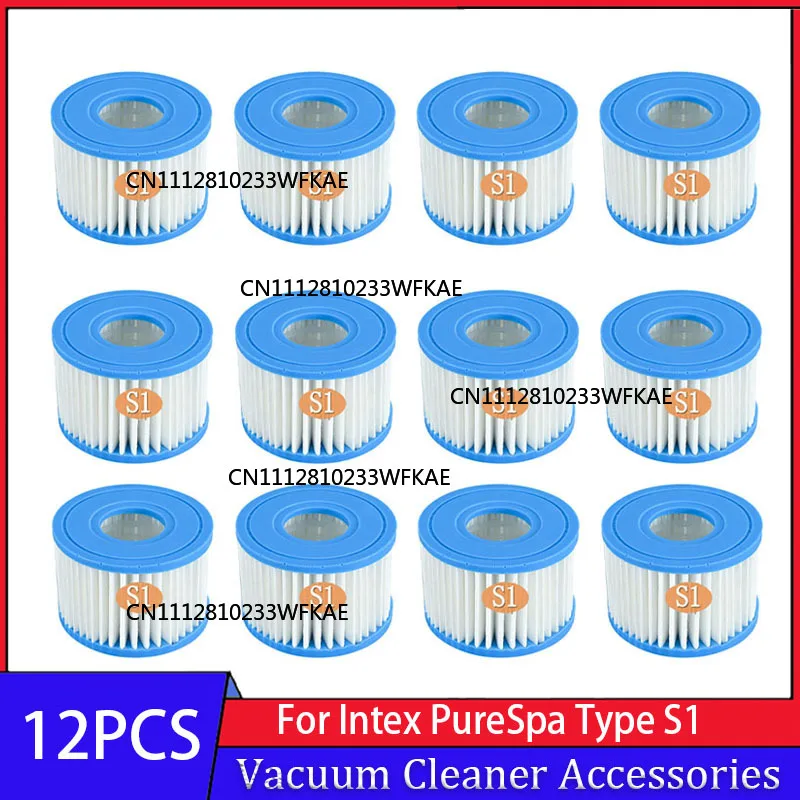 Type S1 Spa Filters for All Intex PureSpa 28429E, 28403E, 28407E, 28443E, 28453E, 28421E, 28423E, 28413E Swimming Pool Pump