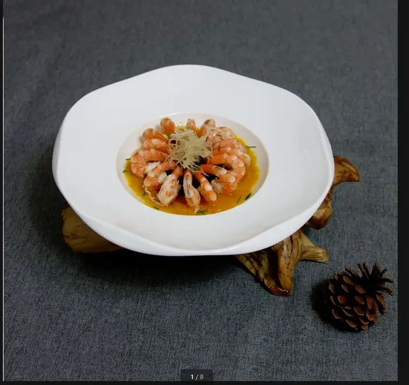 

Creative Straw Hat Plate White Ceramic Plates Dinner Plate Hotel Restaurant Tableware Dessert Bowl Soup Plates Fruit Salad Bowl