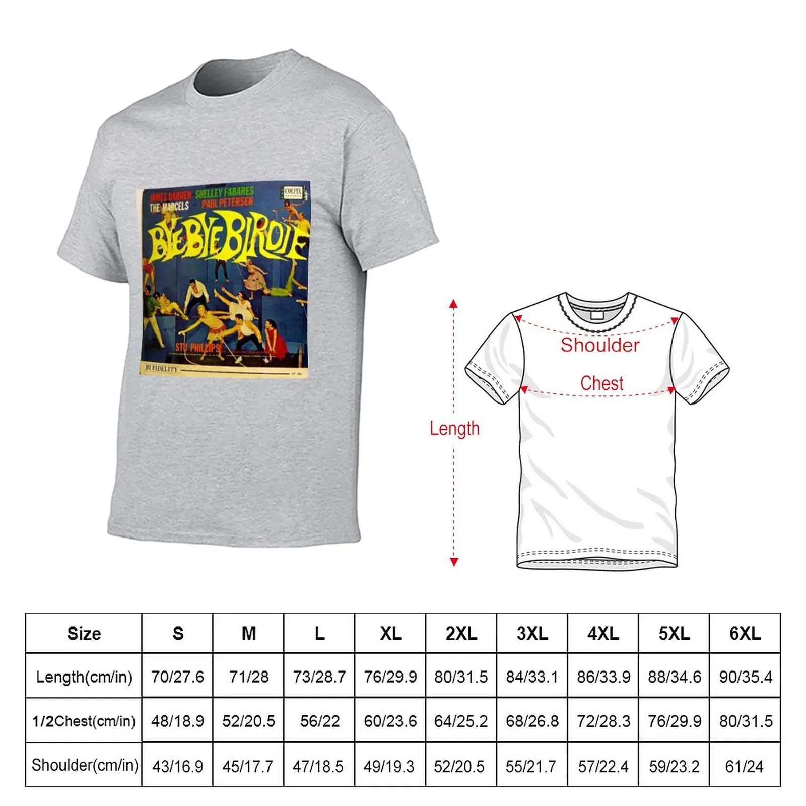 Bye Bye Birdie lp on Colpix T-Shirt oversized t shirt T-shirt for a boy tees korean fashion designer t shirt men