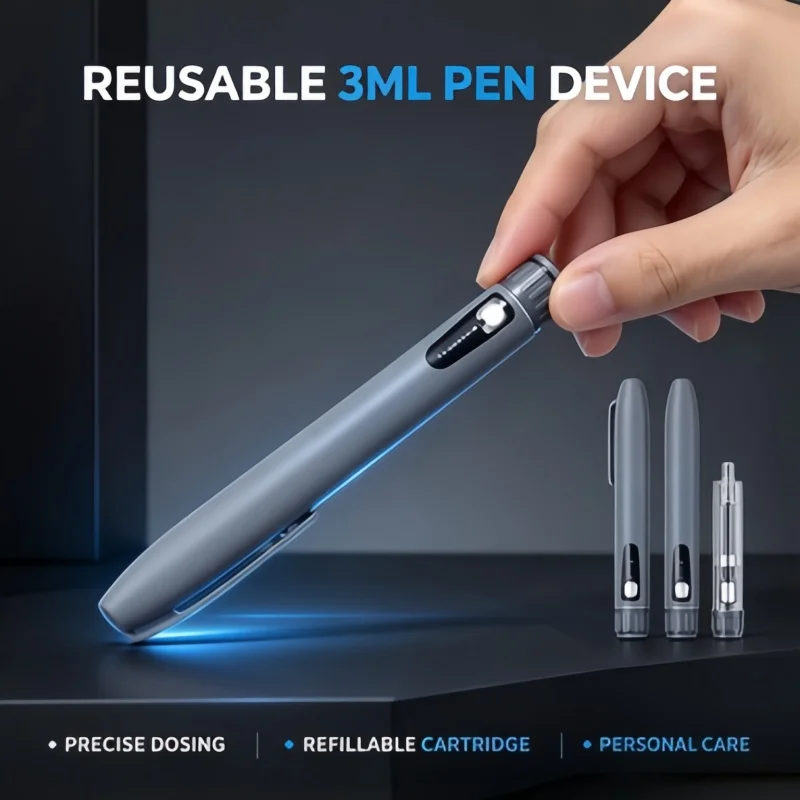 1/2/3Pcs Reusable 3ml Pen Device for Insulin Pen, Precise Adjustable Dosing for Refillable Cartridges, Personal Care, No Drugs