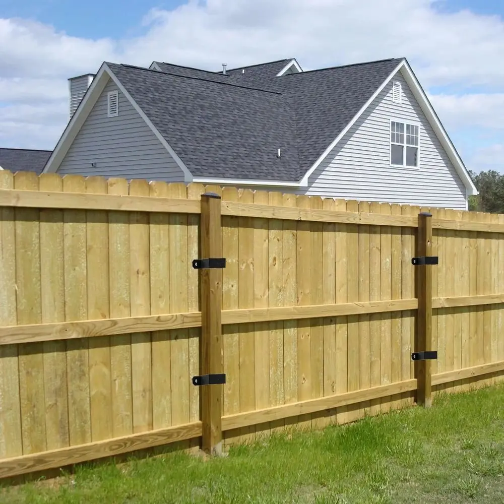 4 قطع من ربطات العنق الثقيلة المقاومة للتآكل، دعامات سياج سوداء سهلة التركيب، هيكل قوي