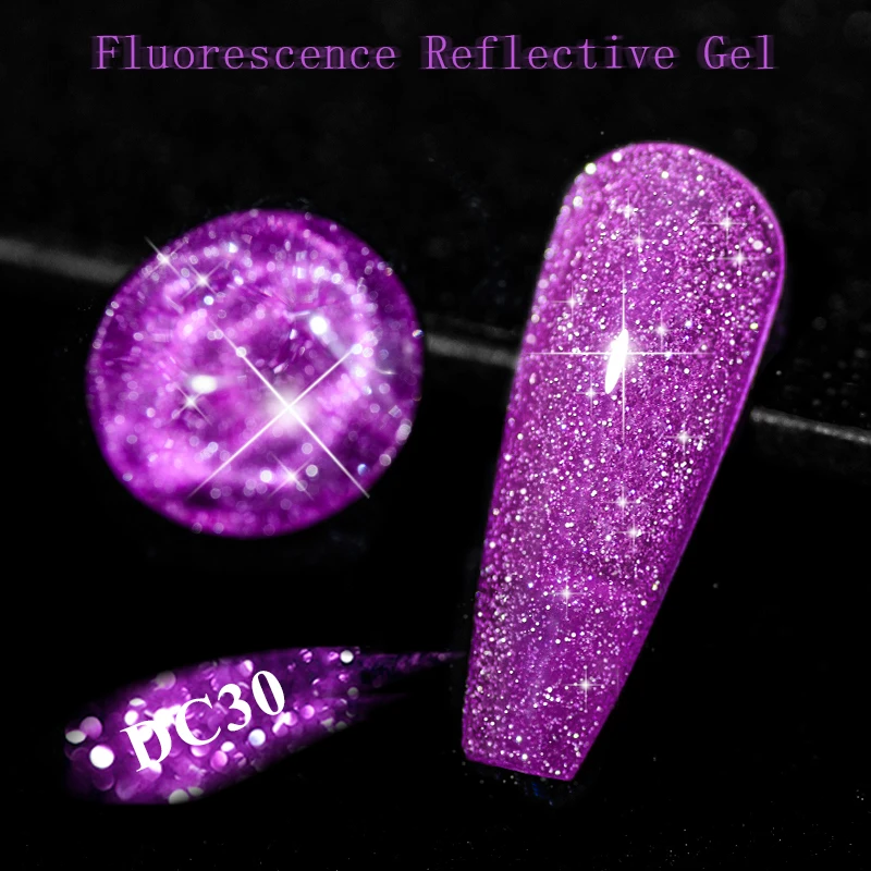 Mtssii Reflektierende Glitter Gel Nagellack Funkelnden Pailletten Semi Permanten Soak Off UV LED Farbe Lacke Nail art Dekoration – Detail 14