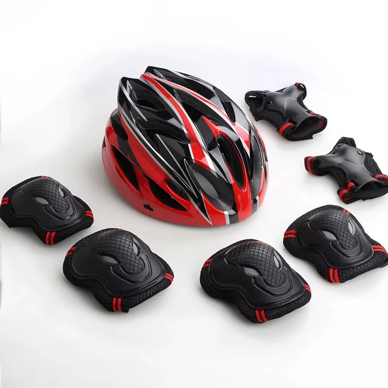 

Adult Children's Roller Skating Gear Set Soft Balance Bicycle Gear Helmet Longboard Skateboard Wrist Pads Knee Protection