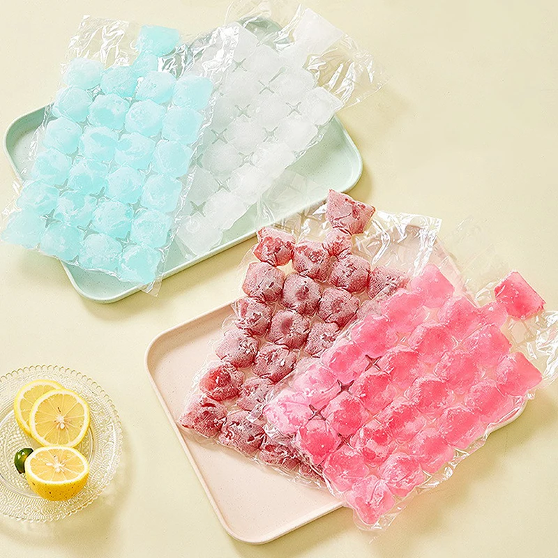 10/20pcs Ice Cube Mold Disposable Self-Sealing Ice Cube Bags Transparent Faster Freezing Ice-making Mold Bag Kitchen Gadgets