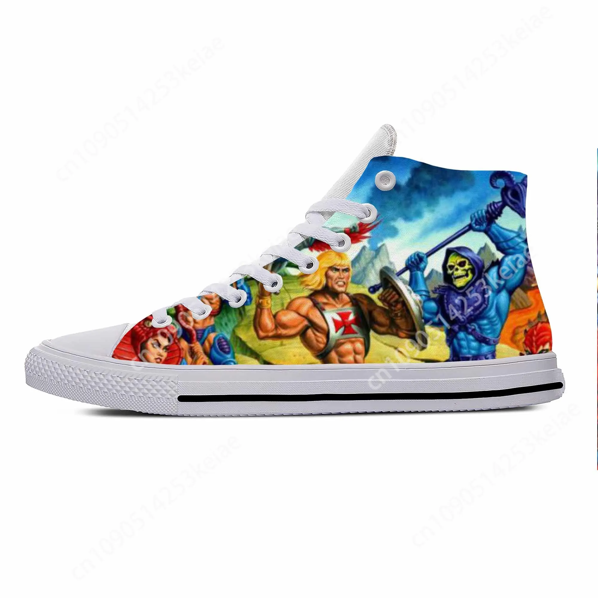 Masters Of The Universe Cartoon Skeletor He-Man Casual Cloth Shoes High Top Lightweight Breathable 3D Print Men Women Sneakers