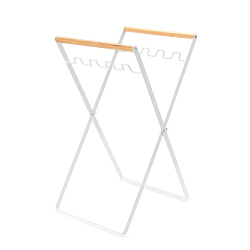 

Foldable Plastic Garbage Bag Rack Outdoor Camping Garbage Metal Rack Durable Easy Install