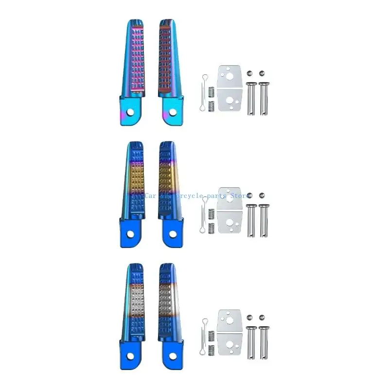 

Y9UC 1 Pair Foot Rest Brackets Aluminum Footpeg Support Motorcycle Rear Footpeg Supports Foot Pegs for 150 CB190R