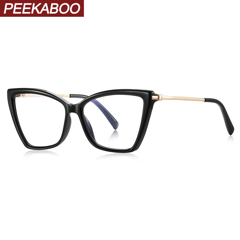 

Peekaboo clear lens butterfly glasses anti blue light TR90 accessories cat eye glasses frame women fashion female transparent