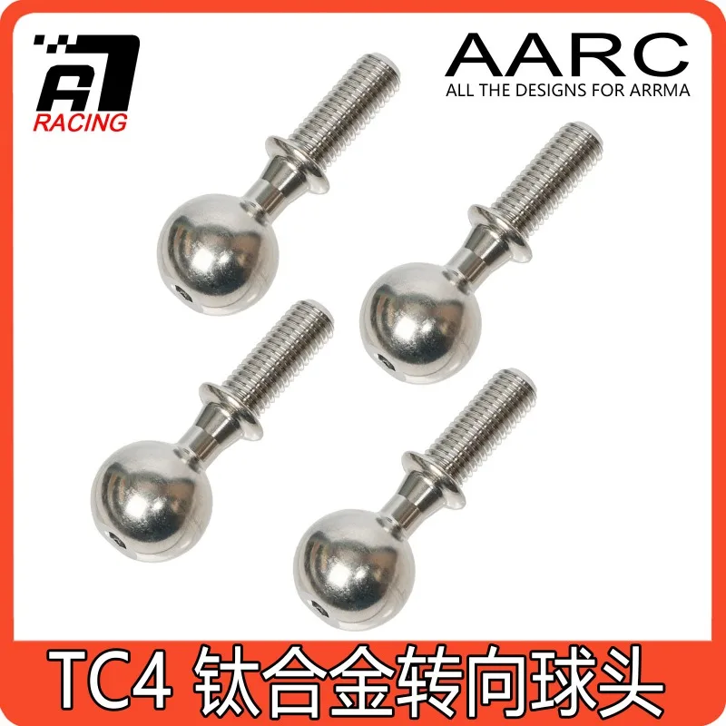 For ARRMA 1/7 Mojave Typhon Kraton Outcast Titanium Alloy Steering Pivot Ball 36g ARA330657 RC Car Metal Upgrade Replacement