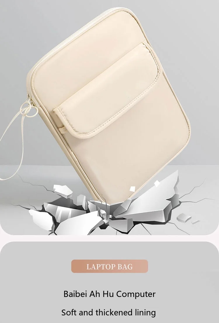 Elegante Tablet-Hülle 11-13 Zoll PU-Schutztasche für iPad mit Plüschfutter – Detail 6