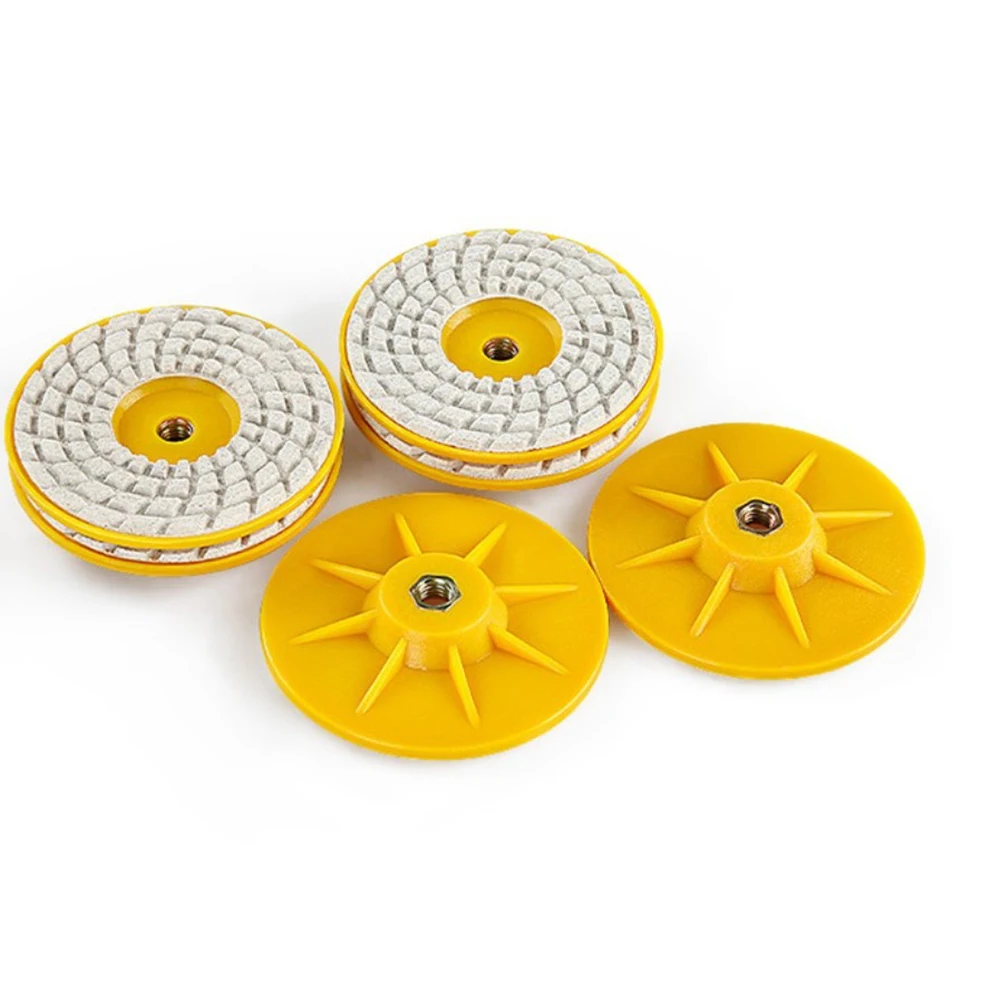 1pc Grinding Wheel 4 Inch Diamond Dry Polishing Pad M10 Thread For Marble Granite Grinding Wear-resistant Abrasive Tool Parts