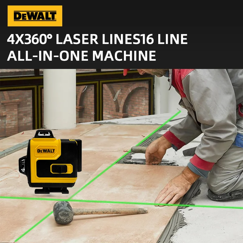 Dewalt Original Laser Level 360 Green 16 Lines 4D Self Leveling 360 Horizontal Vertical Super Powerful Beam construction Tools