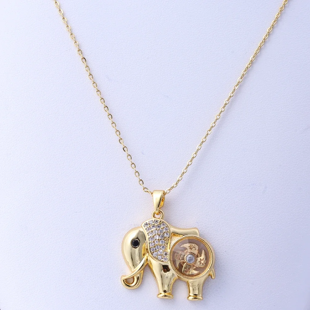 Collana girevole con diamanti intarsiati di ispirazione vintage, ciondolo gioielli unisex per la decorazione