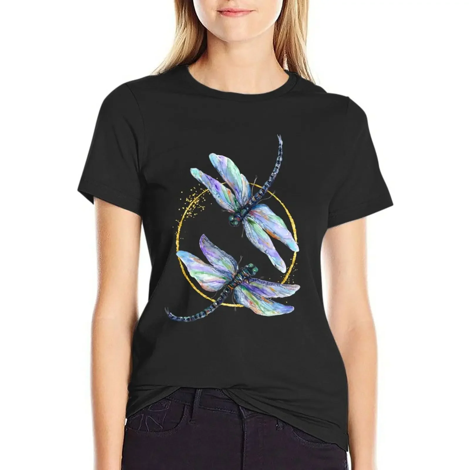 

Dragonflies T-Shirt Blouse quick drying new edition t-shirt dress for Women plus size