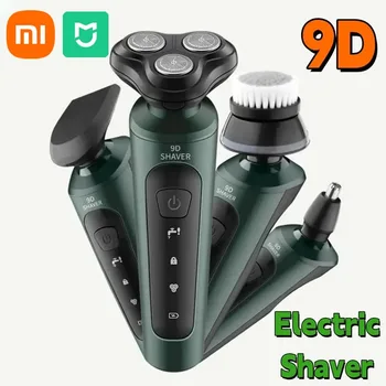 Xiaomi MIJIA 4in1 เครื่องโกนหนวดไฟฟ้าผู้ชายกันน้ําเปียกแห้ง USB ไฟฟ้า Trimmer มีดโกนแบตเตอรี่เครื่องโกนหนวดโรตารีเครื่อง