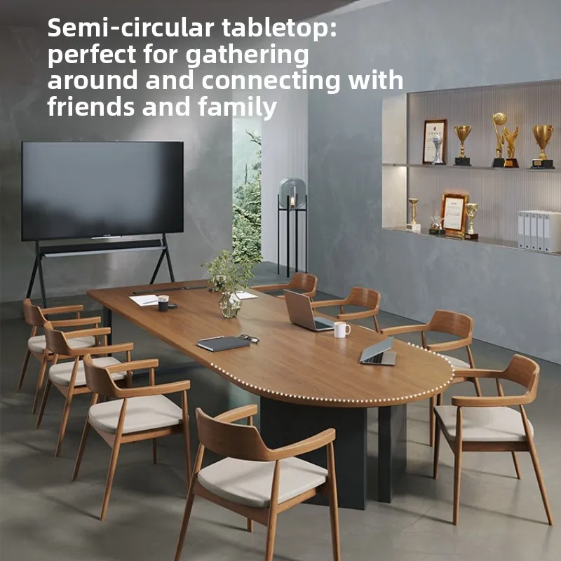 반원형 회의 테이블 고급스러운 고급 협상 교육용 테이블 다기능 대형 사무용 가구