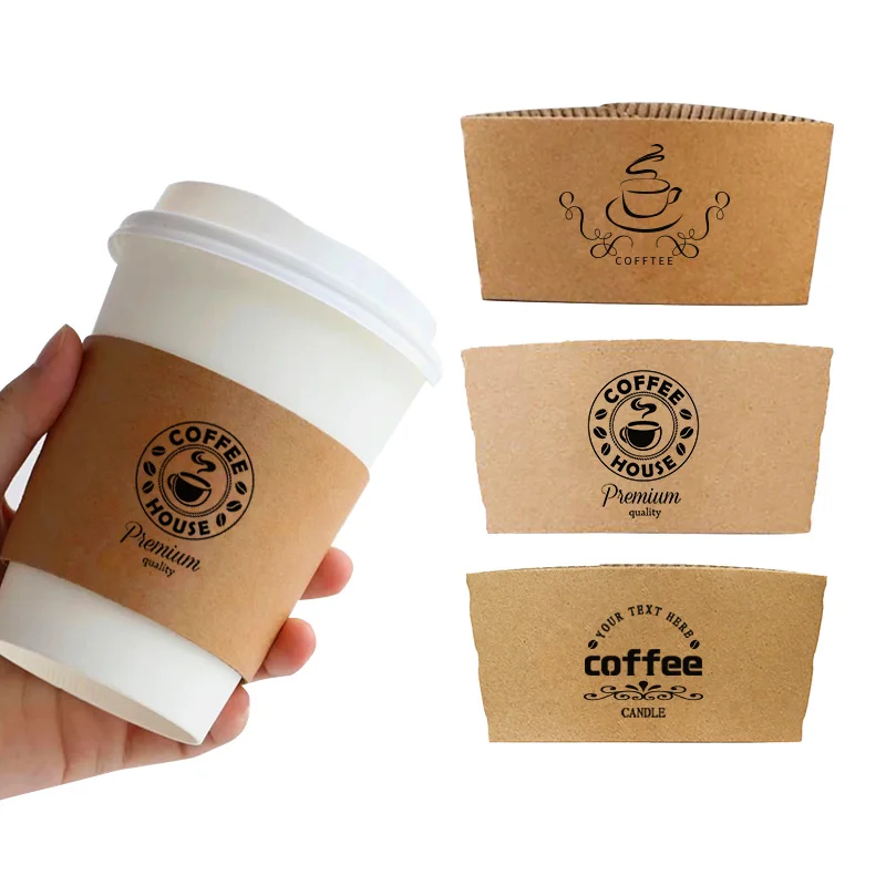 custom.Lokyo 700ml Disposable Paper Cup Sleeve Degradable Take Out to Go Hot Coffee Double Wall Style Custom
