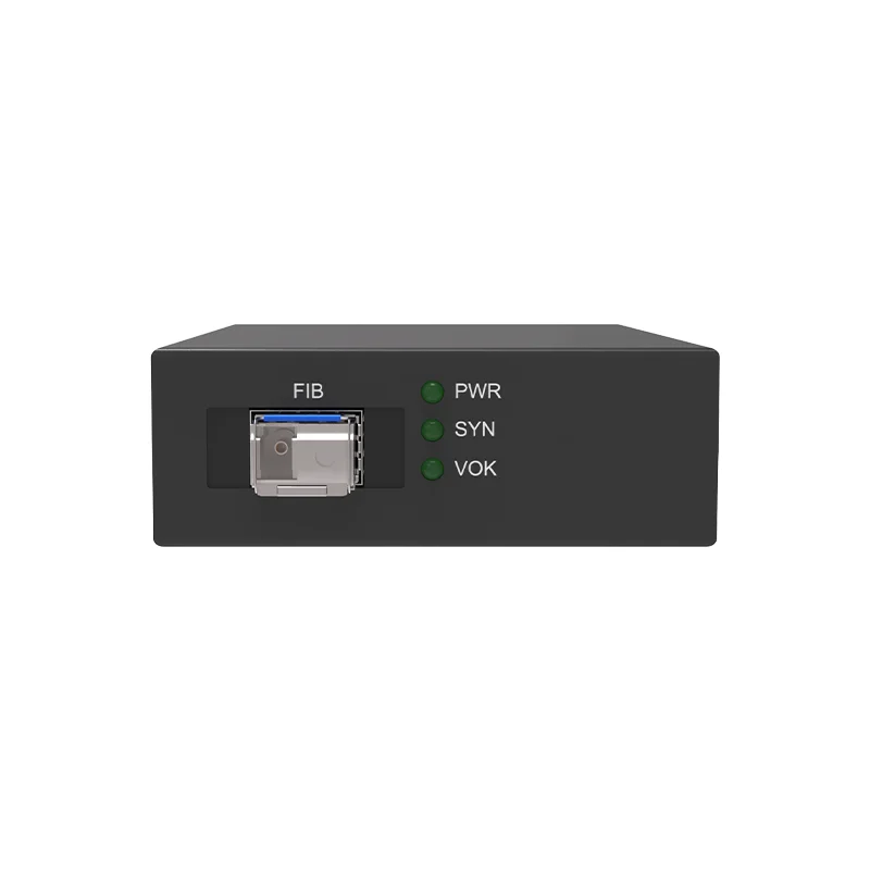 1 Channel Mini Optical Fiber Converter 12G 4K 12G-SDI Video Fiber Transceiver With Tally and Loop Out Single Mode Single Core LC