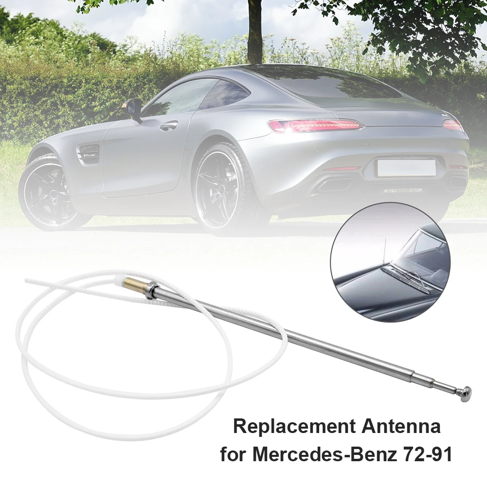 Signal Amp Amplifier Car Antenna AM FM Radio Mast Cord Auto Car Radio FM Antenna for  W124 W126 W201 C107 R107 R129