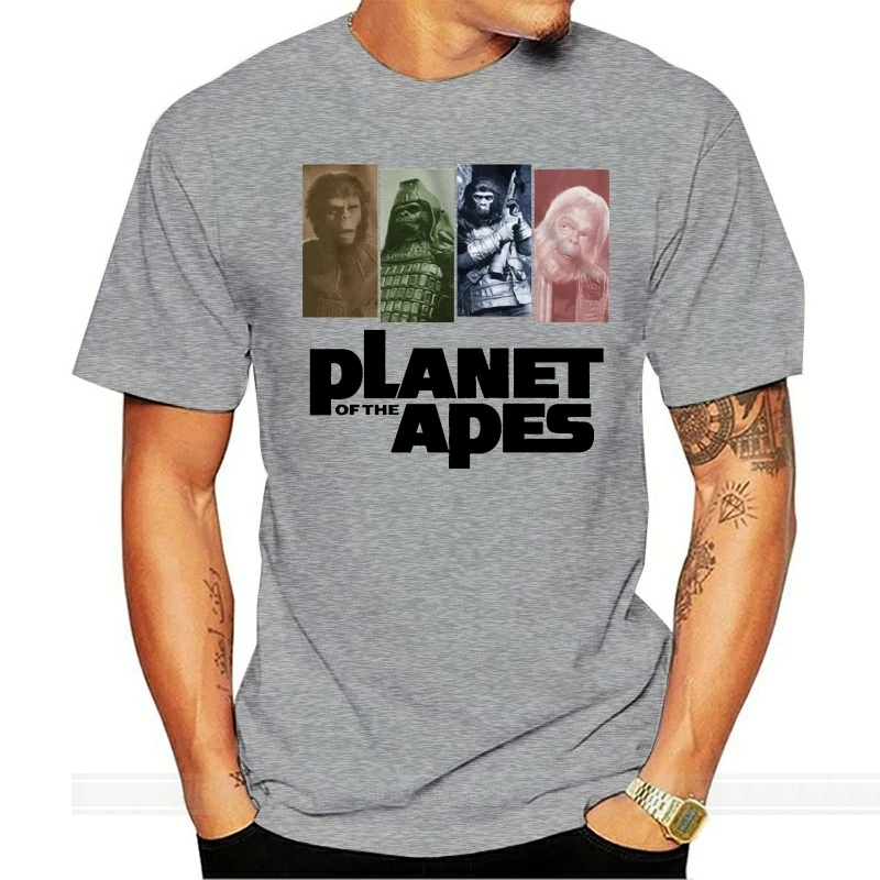 Planet Of The Apes 1968 Movie Poster Men'S T Shirt Monkey Montage Vintage Humorous Tee Shirt