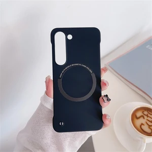 Luxury ultra delgada Magnética sin marco para estuche Magsafe para Samsung S25 Edge S24 S23 Ultra S22 Plus S21 S20 Fe Capilla mate dura delgada 10 mejores ventas Moto G Power 2022 - №7