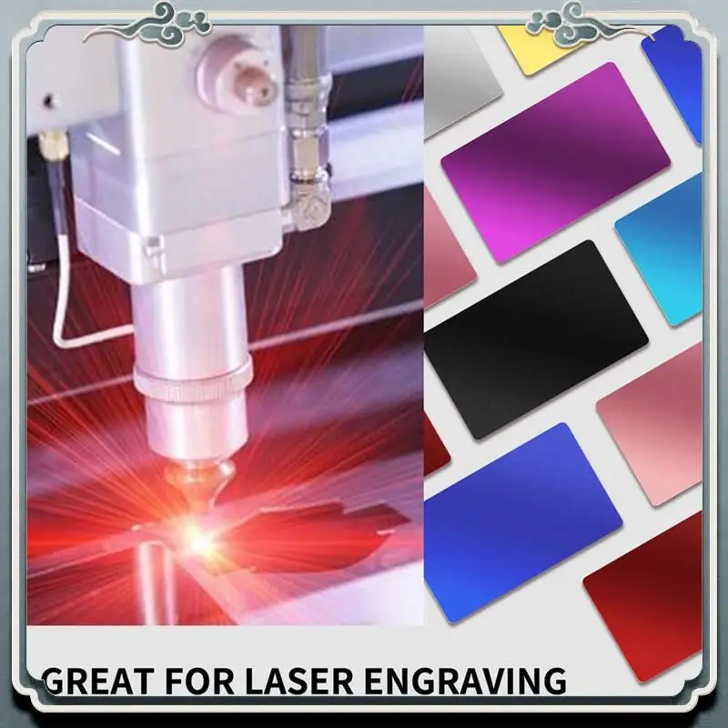 

Durable 220 Pcs Laser Engraving Blanks, Colorful Aluminum Business Card Blanks Multipurpose Metal Business Card Blanks Easy Inst