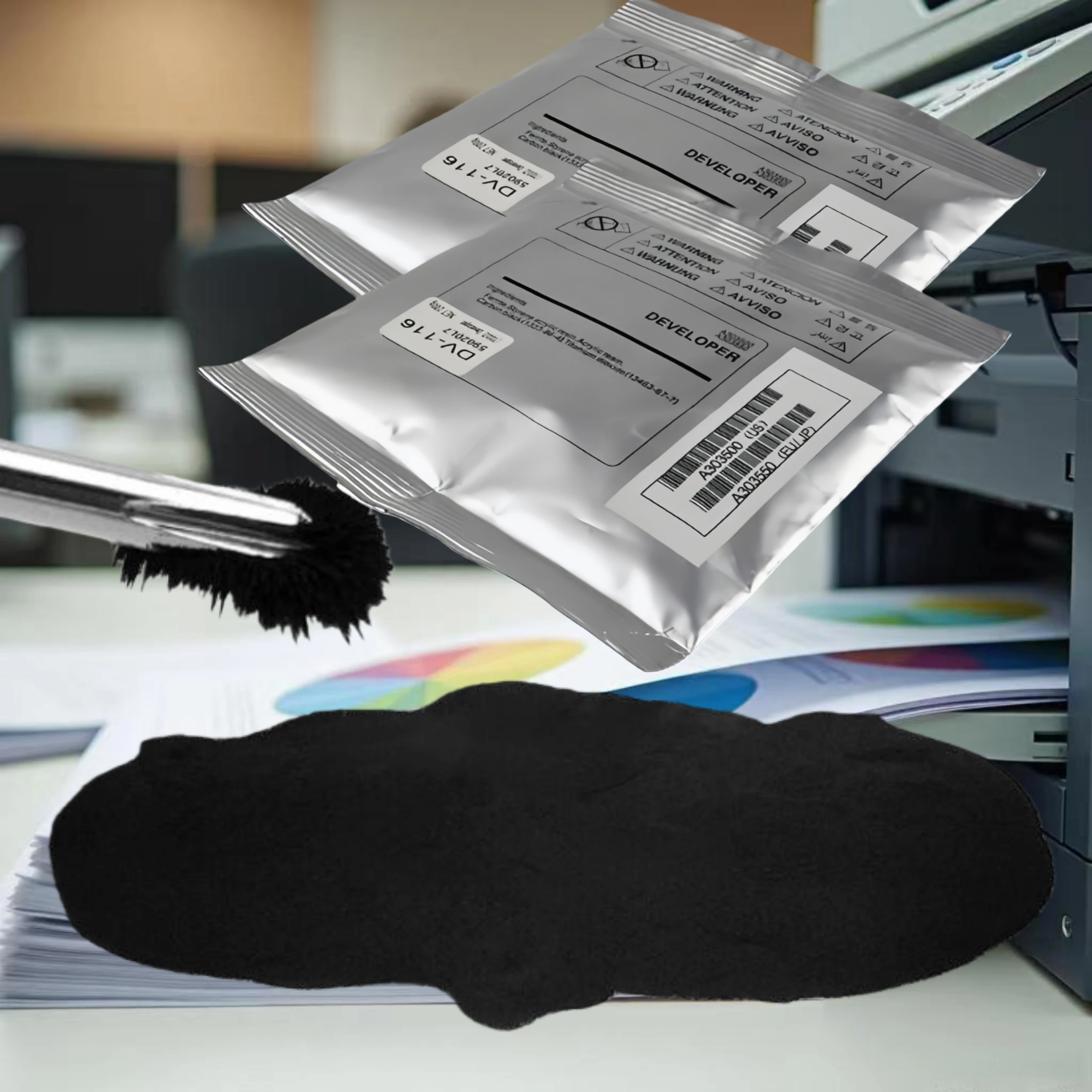 

New compatible DV110 Developer for Konica Minolta Bh162 Bh180 Bh210 di152 di183 di250 di3510 7118 200g/bag Black Developer