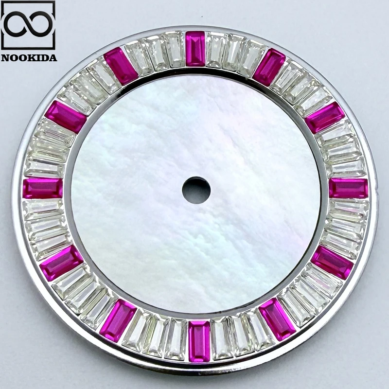NOOKIDA 28.5mm Watch Dial Fit NH35 NH36 3/3.8/4.2 o'clock Crown Automatic Movement Part Diamond Edge Watch Accessories