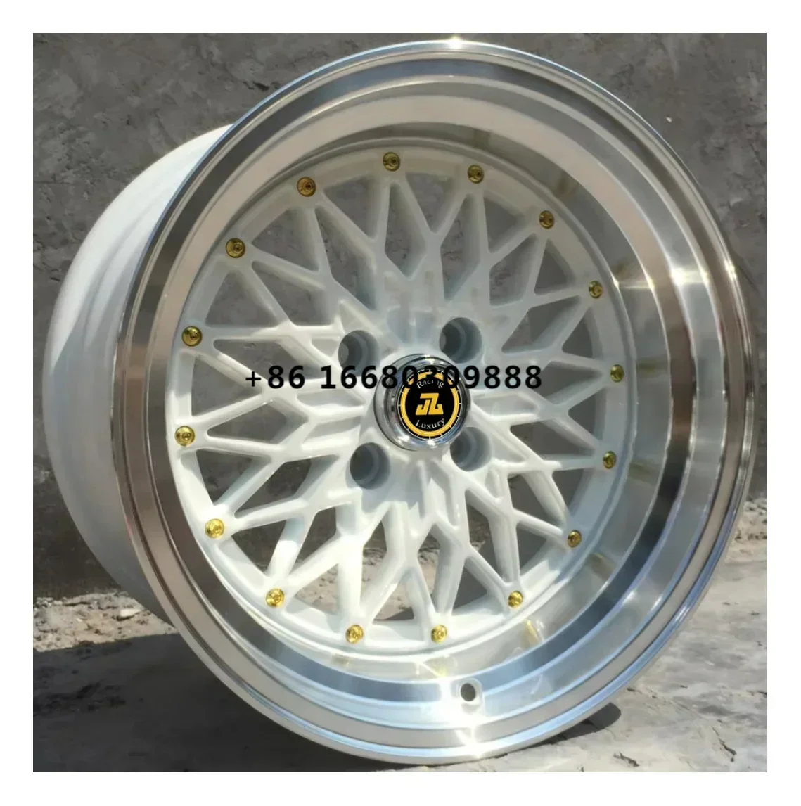 Jiangzao 2-Piece Deep Dish Wheels Car Alloy Wheels15 Inch Concave 112 /114.3 car wheel aluminum alloy forged car wheels