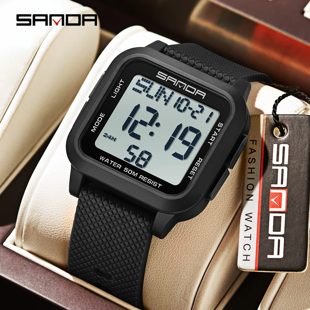 SANDA 新しいファッショナブルな防水メンズデジタルアウト - Luxury Watch Shop のレビューと価格