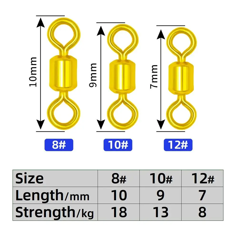 100PCS/Lot Stainless Steel Solid Rings Ball Bearing Swivel Fishing Hook Connector Fishing Accessories