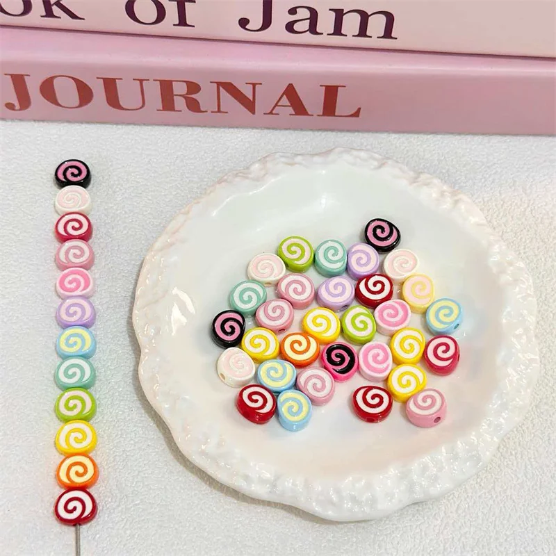 15MM cute style Spoon Baked Paint Alloy Flower Beads Loose Spacer Beads For Jewelry Making DIY Necklace Bracelet Accessories