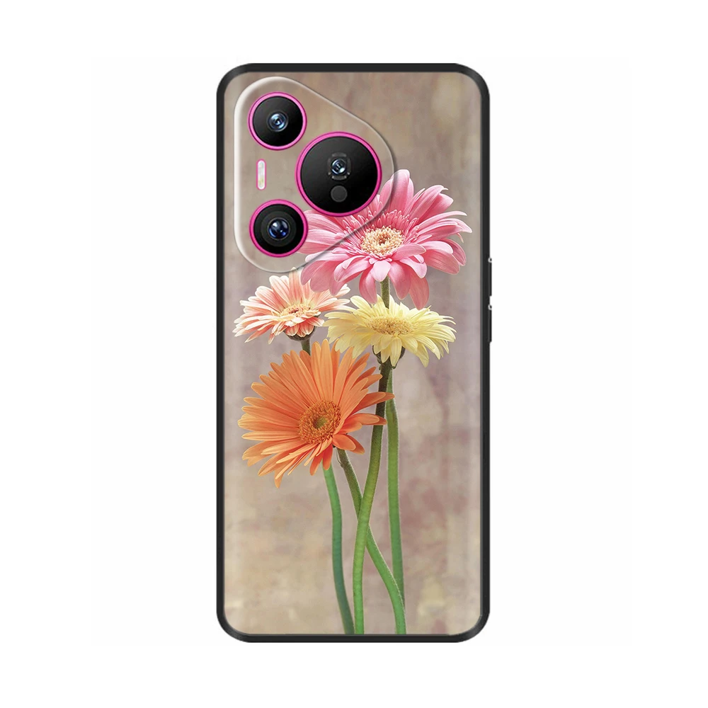 Funda de silicona negra para Huawei Pura 70, carcasa a prueba de golpes, funda de silicona para teléfono para Huawei Pura 70 Pro Plus Pure70 Pro