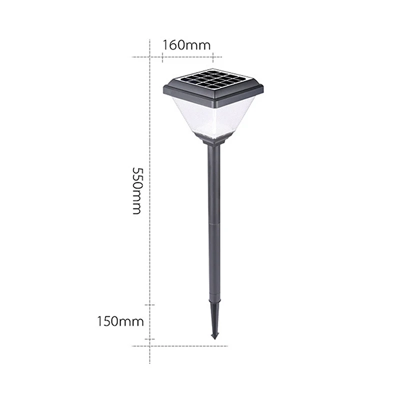 Modern Creative New Solar Street Light Square ABS Outdoor Waterproof Courtyard Light Super Bright Garden Grass Led Lawn Lamp - Image 4