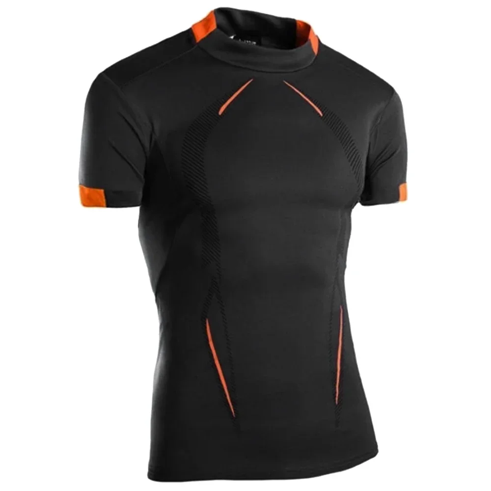 Summer Bodybuilding Sport Tops Men Quick Dry Fitness Gym T Shirt Short Sleeve Training Tee Compression Running Tshirt Sportswear