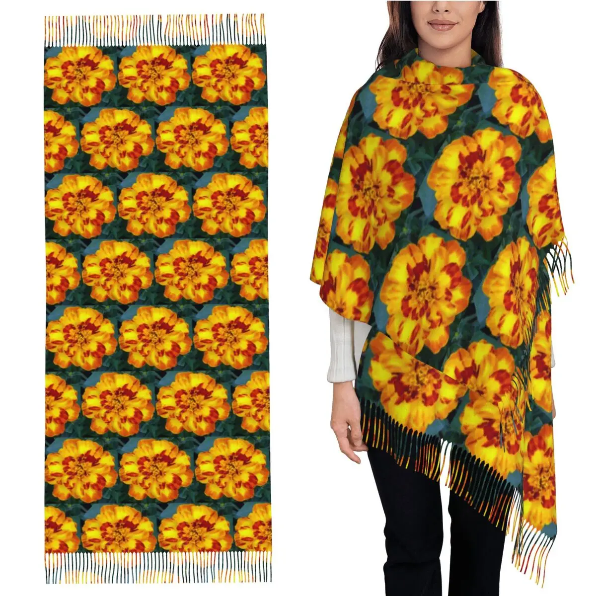 

Французский шарф с кисточками, женские мягкие теплые шали и накидки, длинная осенне-зимняя шаль