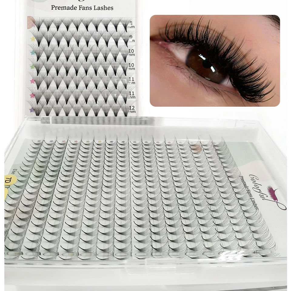 

320 Fans XL Tray Ultra-speed Promade Fans Pointy Base 5D 10D 12D 20D 30D 40D Mega Volume Premade Fans Lash Extension Supplies