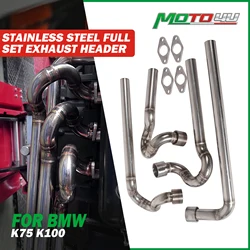 MOTO4U For BMW K75 K100 Cafe Racer Exhaust pipe Front Motorcycle Stainless Steel Full Set Exhaust Header Manifold Assembly